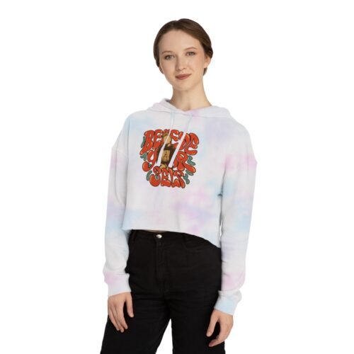 Bohemian Cropped Hoodie | Retro Style Women’s Sweatshirt for Festivals & Casual Wear