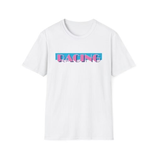 Retro Racing Unisex Softstyle T-Shirt | Trendy Graphic Tee for Car Lovers, Vintage Racing Apparel